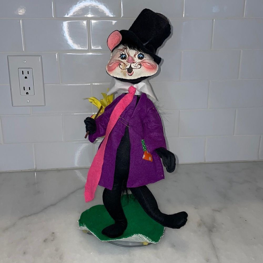 Annalee Doll Vintage Halloween 15" Hobo Cat Doll